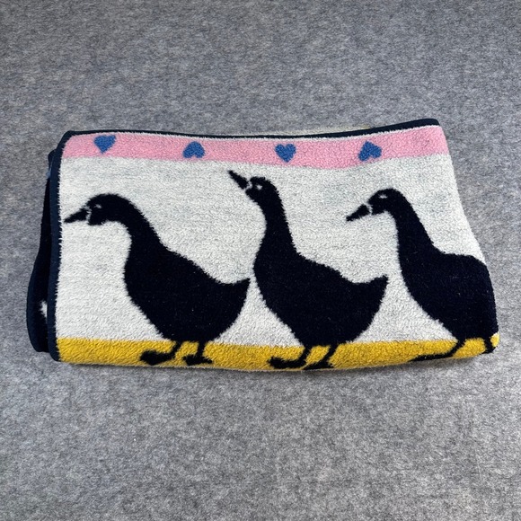 VTG Vuteks Crown Crafts Goose Blanket Unisex 60x80 Blue Yugoslavia